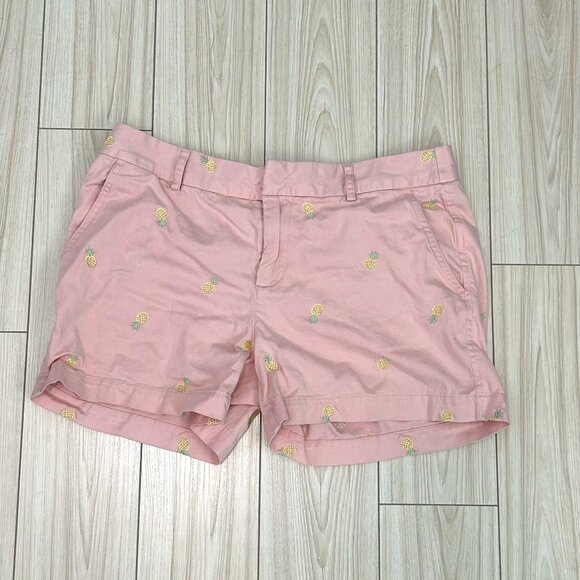 Cynthia Rowley Pineapple Embroidered Shorts- 8 - Picture 1 of 5